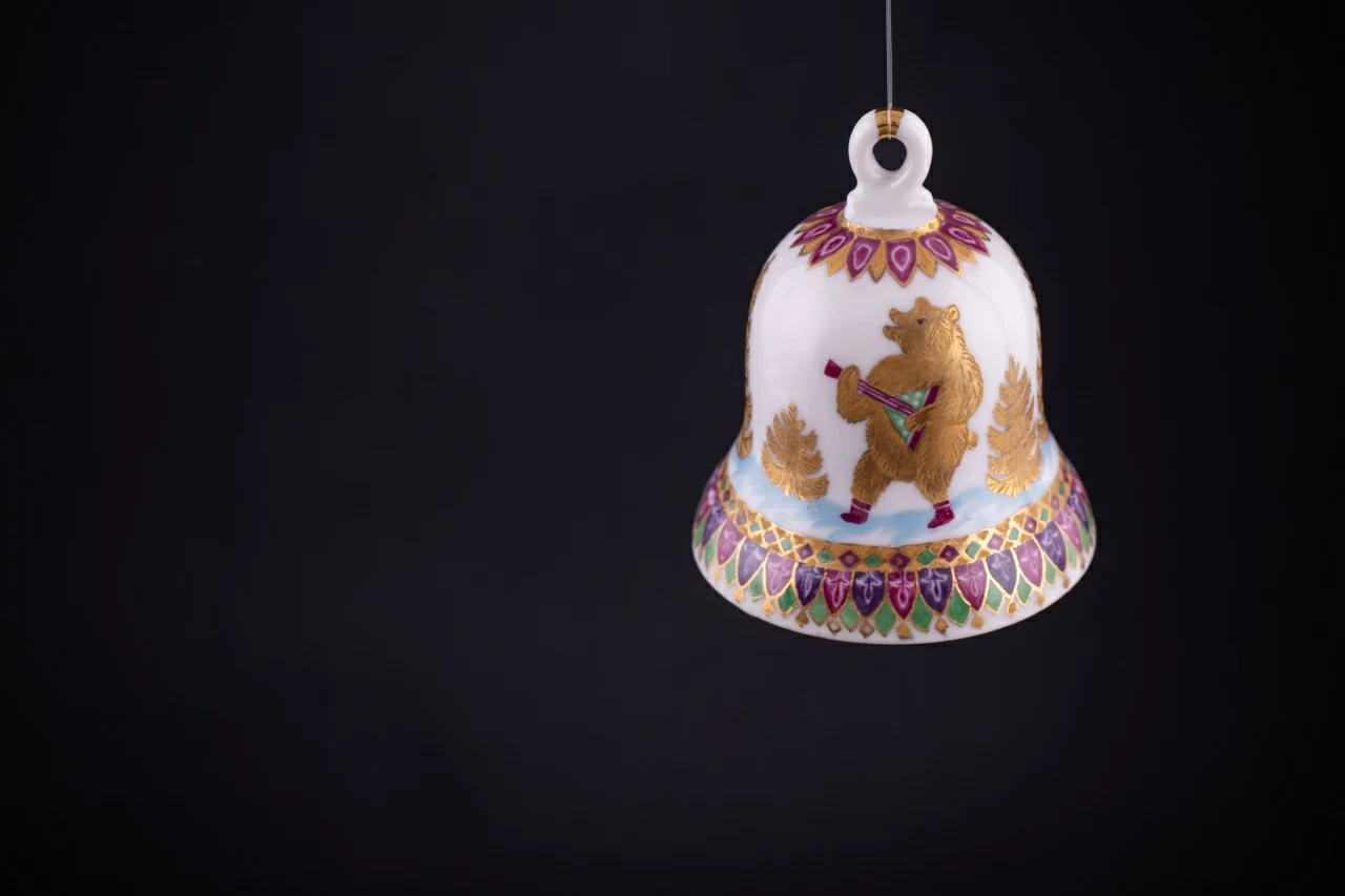 Колокольчик Петелька, Мишка с балалайкой арт 60.01374.00.1, 