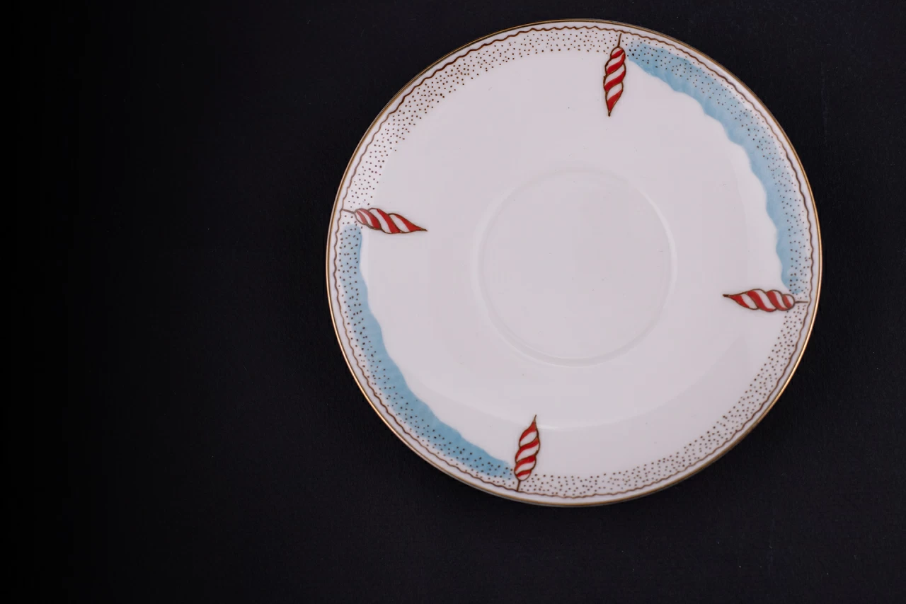 Чашка с блюдцем кофейная, форма Ландыш, рисунок Снежинка, арт 61.21042.00.1, 