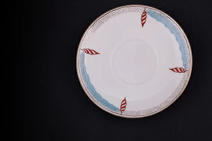 Чашка с блюдцем кофейная, форма Ландыш, рисунок Снежинка, арт 61.21042.00.1