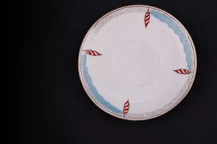 Чашка с блюдцем кофейная, форма Ландыш, рисунок Снежинка, арт 61.21042.00.1