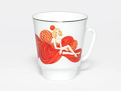 Чашка с блюдцем 165 мл, в подарочной упаковке, форма Майская, рисунок Обнаженные сердца, арт 81.10461.00.1