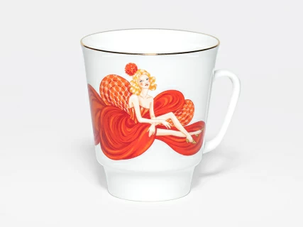 Чашка с блюдцем 165 мл, в подарочной упаковке, форма Майская, рисунок Обнаженные сердца, арт 81.10461.00.1, 