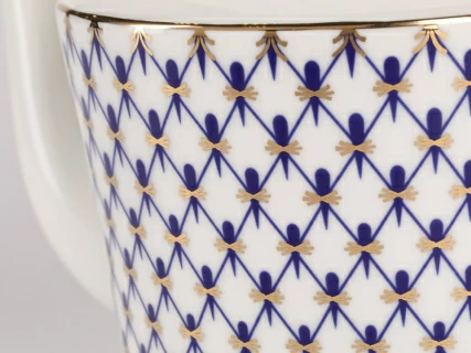 Чашка с блюдцем чайная форма Юлия рисунок Кобальтовая сетка арт. 81.26235.00.1, 