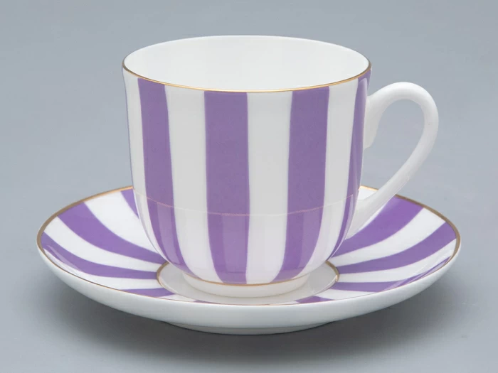 Чашка с блюдцем форма Ландыш рисунок Да и нет (с отв. фиолетовый) арт. 81.23056.00.1, 