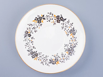 Чашка с блюдцем кофейная 155 мл форма Волна рисунок Тонкие веточки арт. 81.14403.00.1