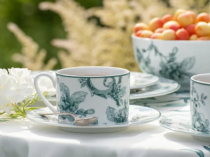 Чашка с блюдцем форма Соло Рисунок Monplaisir Green, арт. 81.32898.00.1 Чашка с блюдцем форма Соло Рисунок Monplaisir Green, арт. 81.32898.00.1