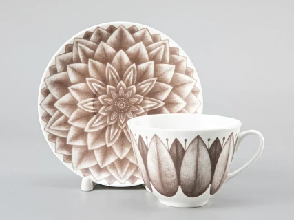 Чашка с блюдцем форма Весенняя-2 рисунок Aloha Bungalow, арт. 81.30490.00.1, 