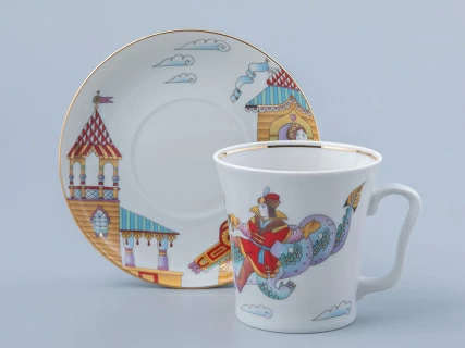 Бокал с блюдцем Ленинградский Иван-Царевич и Змей-Горыныч  360 мл арт. 81.31613.00.1, 