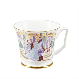 Сервиз чайный форма Юлия рисунок Серебряные коньки, 6 персон 14 предметов арт. 81.29098.00.1, 