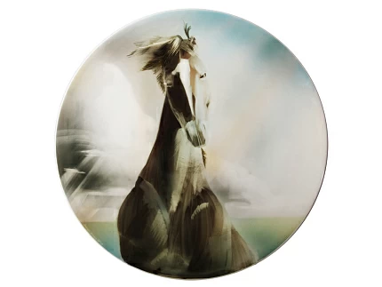 Блюдо декоративное форма Круглая рисунок  Лошади.Апрель арт. 60.07054.00.5