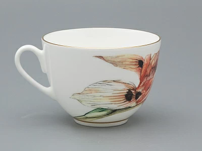 Чашка с блюдцем L’Art des Fleurs в подарочной упаковке, форма Весенняя 2, рисунок Тигровый ирис, арт 81.33404.00.1 Чашка с блюдцем L’Art des Fleurs в подарочной упаковке, форма Весенняя 2, рисунок Тигровый ирис, арт 81.33404.00.1