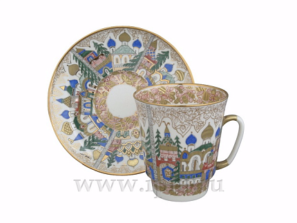 Чашка с блюдцем кофейная 165 мл форма Майская форма Древнерусское зодчество арт. 81.10380.00.1