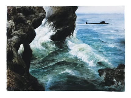 Пласт 650х470 форма Прямоугольная рисунок Подводная лодка. Домой арт. 80.89240.00.1