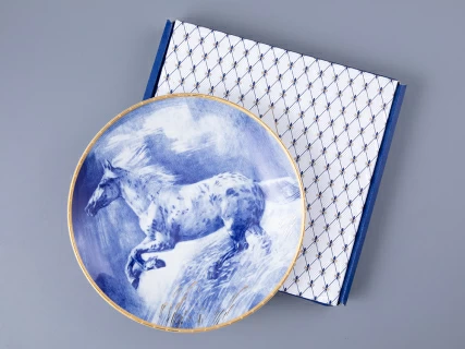 Тарелка декоративная 195 мм в подарочной упаковке форма Эллипс рисунок Алмаз, арт. 81.34076.00.1, 