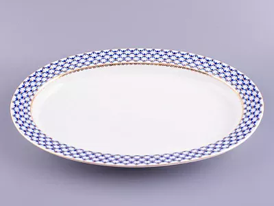 Блюдо овальное Молодежная Кобальтовая сетка 350 мм арт. 80.07111.00.1
