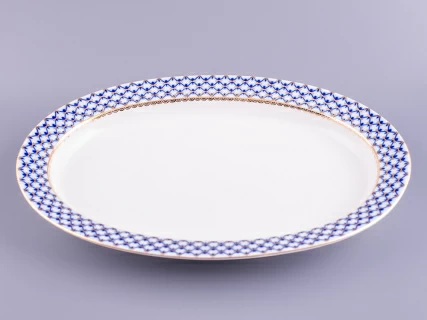 Блюдо овальное Молодежная Кобальтовая сетка 350 мм арт. 80.07111.00.1, 