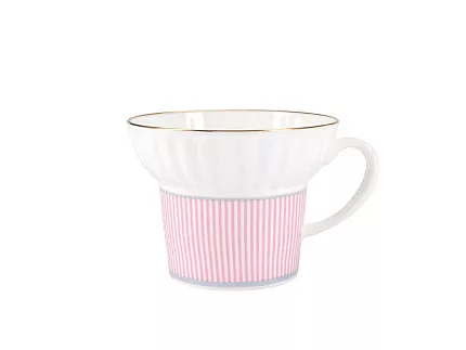 Чашка с блюдцем кофейная 155 мл форма Волна рисунок Геометрия 5 арт. 81.27011.00.1