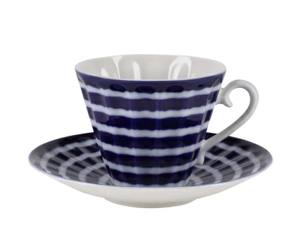 Сервиз чайный форма Лучистая рисунок Тельняшка, 6 персон 14 предметов, арт. 81.27979.00.1, 