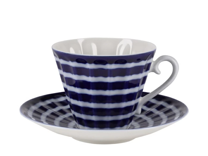 Сервиз чайный форма Лучистая рисунок Тельняшка, 6 персон 14 предметов, арт. 81.27979.00.1, 