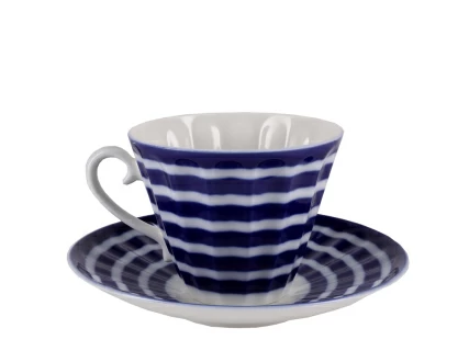 Сервиз чайный форма Лучистая рисунок Морские звезды, 6 персон 14 предметов, арт. 81.28139.00.1, 