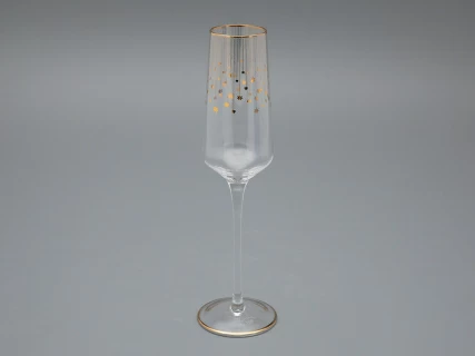 Набор из 2-х бокалов для шампанского 230 мл в подарочной упаковке, рисунок Азур золотой, арт 14.11448.07, 