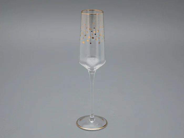 Набор из 2-х бокалов для шампанского 230 мл в подарочной упаковке, рисунок Азур золотой, арт 14.11448.07, 