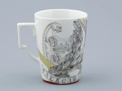 Бокал с блюдцем в подарочной упаковке, форма Гранд, рисунок Полководцы России Александр Суворов, арт. 81.32549.00.1, 