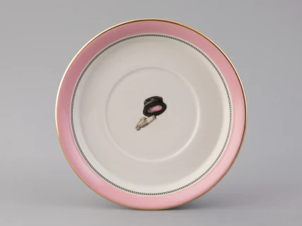 Подарочный набор чайный форма Гербовая рисунок Modes de Paris (розовый) арт. 81.25657.00.1, 