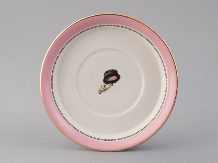 Подарочный набор чайный форма Гербовая рисунок Modes de Paris (розовый) арт. 81.25657.00.1, 