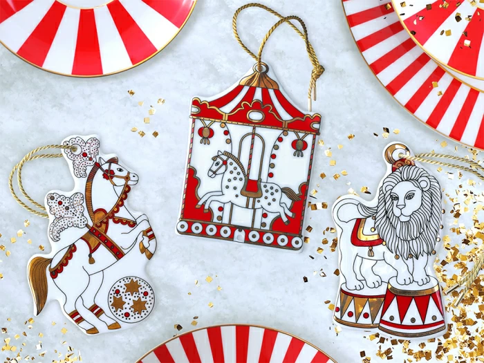 Елочная игрушка Гранд цирк в подарочной упаковке, рисунок Лошадка арт 81.34389.00.1, 