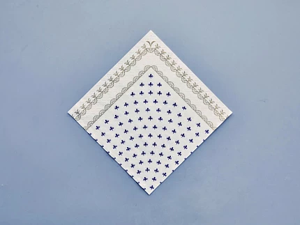 Салфетки бумажные, рисунок Кобальтовая сетка белая, 33х33 см, 20 шт, арт 14.00974.05