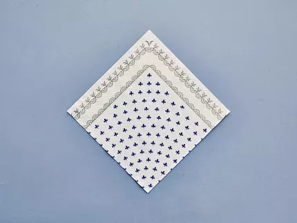 Салфетки бумажные, рисунок Кобальтовая сетка белая, 33х33 см, 20 шт, арт 14.00974.05