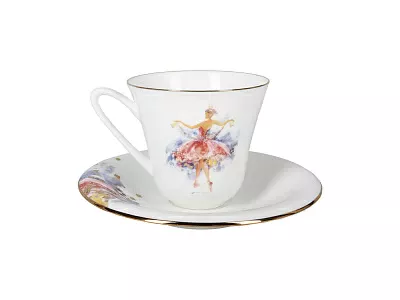 Чашка с блюдцем форма Сад рисунок Принцесса Аврора арт. 81.24856.00.1