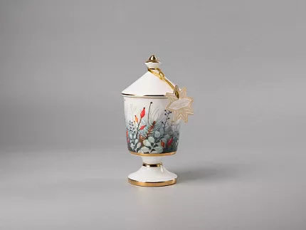 Свеча ароматическая в подарочной упаковке, форма Идиллия рисунок Календа аромат Новогодняя ночь, арт. 81.33152.00.1