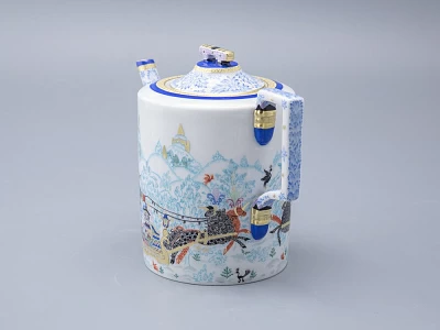 Чайник заварочный, форма Гербовая, рисунок Зимние забавы арт. 80.07795.00.1