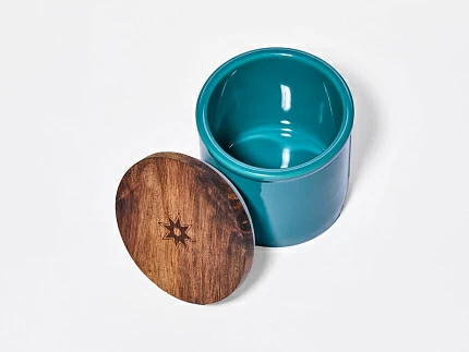 Набор банок 80 мм с деревянной крышкой (3 предмета), в подарочной упаковке, форма Стандартная, рисунок Календа, арт 42.00071.00.1