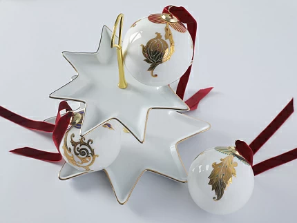 Новогодний Шар в подарочной упаковке, рисунок Рождественские узоры, арт 81.33342.00.1