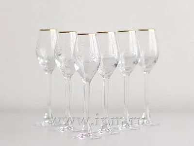 Набор (6 стопок для водки) 60 мл Золотой арт. 14.00012.07