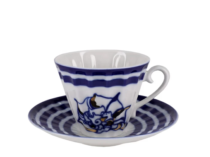 Сервиз чайный форма Лучистая рисунок Морские звезды, 6 персон 14 предметов, арт. 81.28139.00.1, 