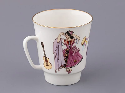 Трехпредметный комплект 165 мл форма Майская рисунок Опера Кармен, арт. 81.33177.00.1