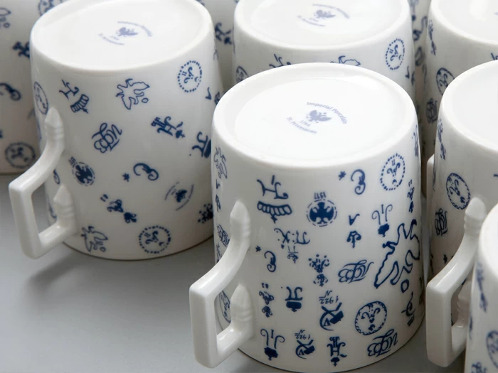 Подарочный набор Чашка с блюдцем чайная, форма Гербовая, рисунок Лого 1, арт 81.32931.00.1, 