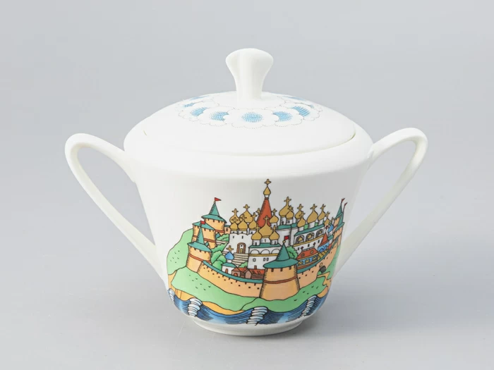 Сервиз чайный форма Сад рисунок Русские сказки, 6 персон 15 предметов, арт. 81.28417.00.1,  Сервиз чайный форма Сад рисунок Русские сказки, 6 персон 15 предметов, арт. 81.28417.00.1,