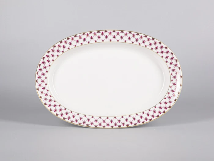 Блюдо овальное Молодежная Сетка-Блюз 2 арт. 80.91551.00.1, 