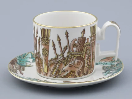 Чашка с блюдцем в подарочной упаковке, форма Охотничий, рисунок Триумф Victoria, арт. 81.32470.00.1,  Чашка с блюдцем в подарочной упаковке, форма Охотничий, рисунок Триумф Victoria, арт. 81.32470.00.1,