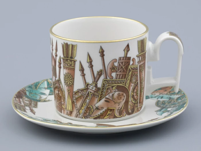 Чашка с блюдцем в подарочной упаковке, форма Охотничий, рисунок Триумф Victoria, арт. 81.32470.00.1,  Чашка с блюдцем в подарочной упаковке, форма Охотничий, рисунок Триумф Victoria, арт. 81.32470.00.1,