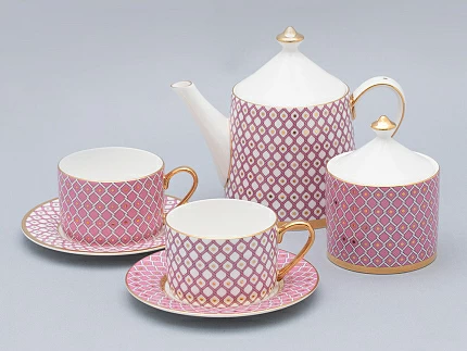 Сервиз чайный 6 предметов на 2 персоны Идиллия, рисунок Астра арт 81.32396.00.1