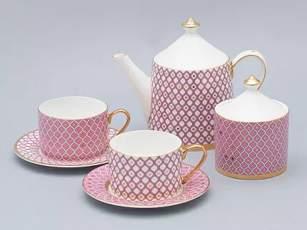 Сервиз чайный 6 предметов на 2 персоны Идиллия, рисунок Астра арт 81.32396.00.1