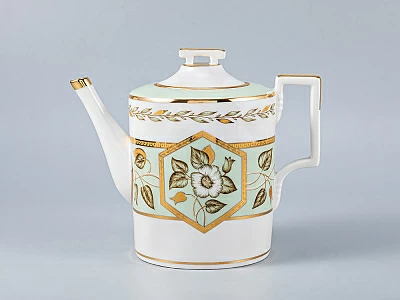 Сервиз чайный форма Гербовая рисунок Нефритовый фон, 6 персон 20 предметов, арт. 81.20900.00.1 Сервиз чайный форма Гербовая рисунок Нефритовый фон, 6 персон 20 предметов, арт. 81.20900.00.1