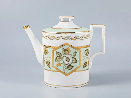 Сервиз чайный форма Гербовая рисунок Нефритовый фон, 6 персон 20 предметов, арт. 81.20900.00.1, 