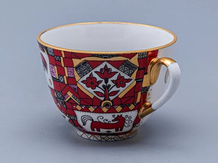 Чашка с блюдцем чайная 250 мл форма Весенняя рисунок Красный конь арт. 81.15308.00.1 Чашка с блюдцем чайная 250 мл форма Весенняя рисунок Красный конь арт. 81.15308.00.1